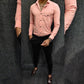 Lycra Shirt And Pant In Rose Pink And Black - Combo