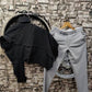 Lycra Shirt And Pant In Dark Black And Gray - Combo